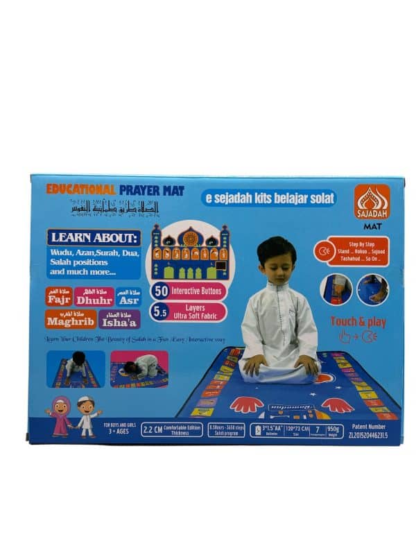 Prayer mat for children (Bluo color)